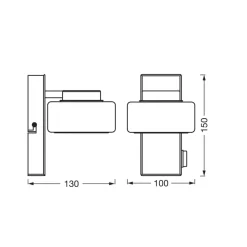 OSRAM LED-væglampe ORBIS FLAME, krom, metal, IP44, CCT