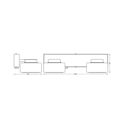 OSRAM LED-væglampe ORBIS FLAME, krom, 2 lyskilder, CCT, IP44