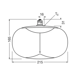 OSRAM LED Vintage Big Elipse E27 4W 818 Filament brun dæmpbar