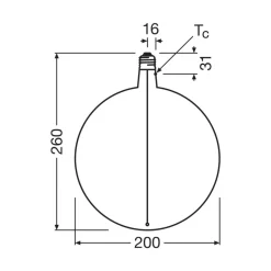 OSRAM LED Vintage Big Globe E27 4,8W 818 Filament smoke dæmpbar