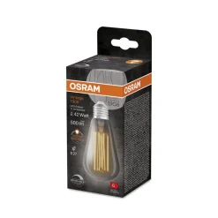 OSRAM LED Vintage 1906 Edison, grå, E27, 11 W, 818, dæmpbar