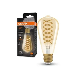 OSRAM LED Vintage 1906 Edison, guld, E27, 8,8 W, 824, dim.