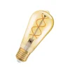 OSRAM LED Vintage 1906 Edison, guld, E27, 4 W, 2.000 K, dim.
