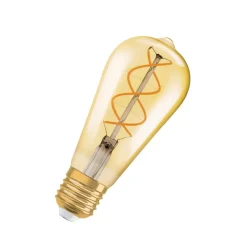 OSRAM LED Vintage 1906 Edison, guld, E27, 4 W, 2.000 K, dim.