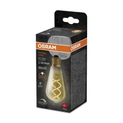 OSRAM LED Vintage 1906 Edison, guld, E27, 4 W, 2.000 K, dim.