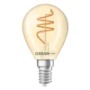 OSRAM LED Vintage E14 4,9W 922 dråbeformet spiraltråd guld