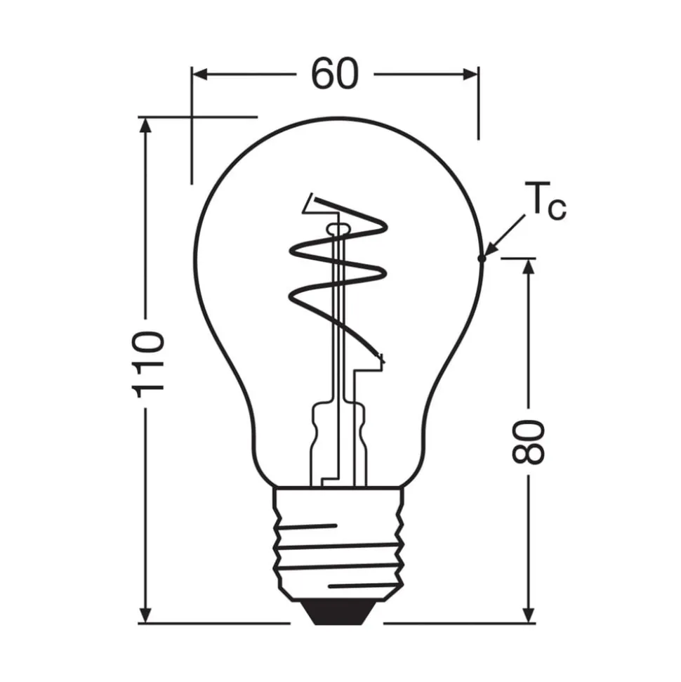 OSRAM LED Vintage E27 4,9W 2.700K Spiral Filament gold dæmpbar
