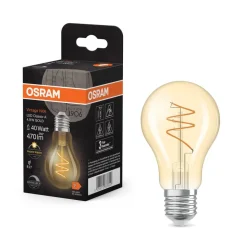OSRAM LED Vintage E27 4,9W 2.700K Spiral Filament gold dæmpbar