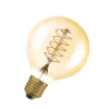 OSRAM LED Vintage 1906, G80, E27, 7 W, guld, 2.200 K, dim.