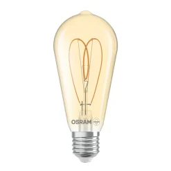 OSRAM LED Vintage ST64 E27 4,9W 922 Heart Filament guld dæmpbar