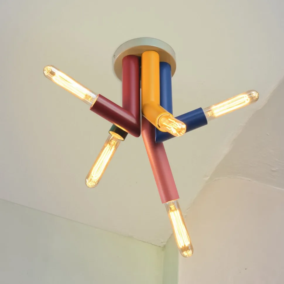 OSRAM loftlampe Decor Straw, 5 lyskilder, stål, farvet, E27