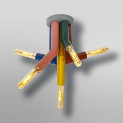 OSRAM loftlampe Decor Straw, 5 lyskilder, stål, farvet, E27