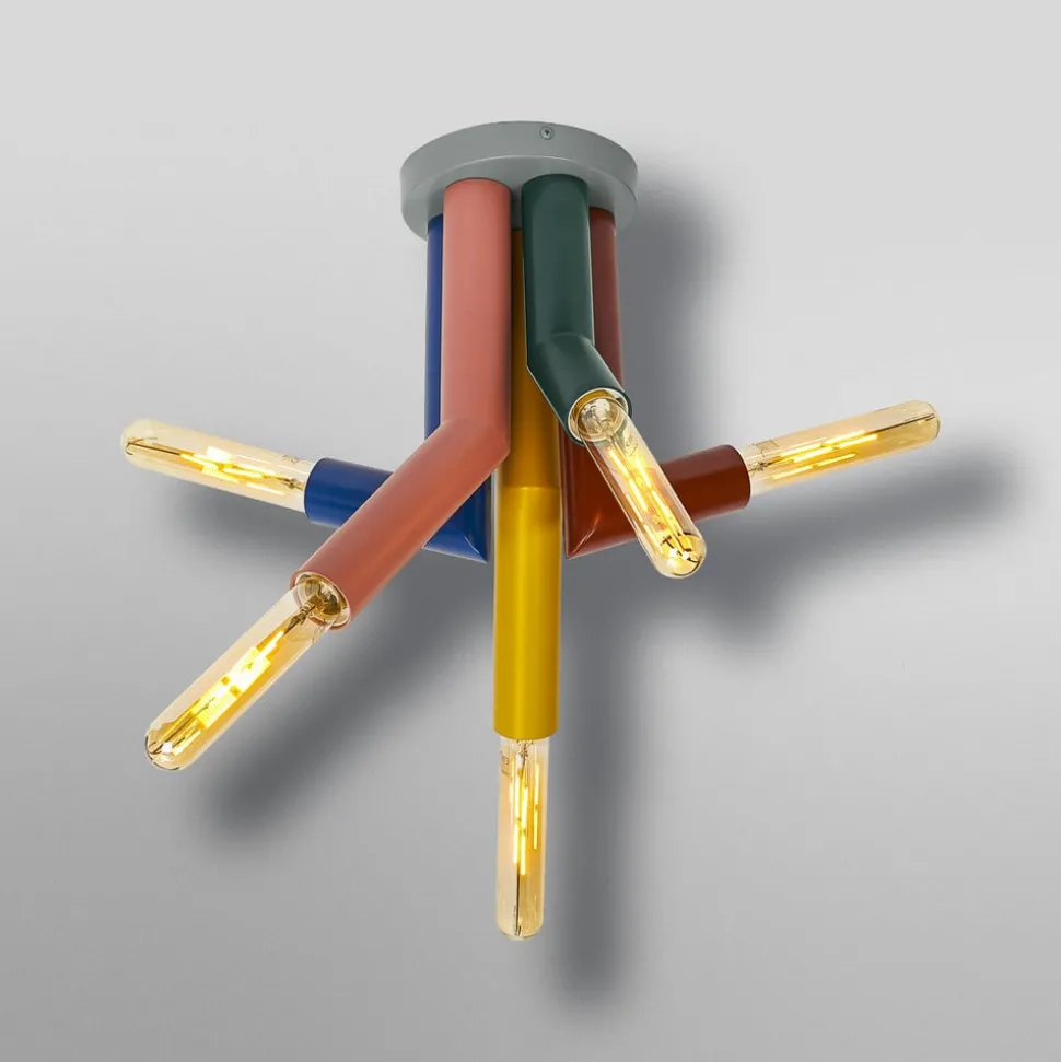 OSRAM loftlampe Decor Straw, 5 lyskilder, stål, farvet, E27