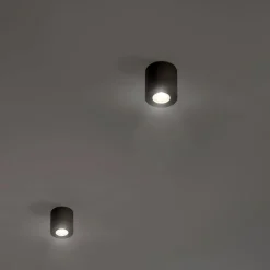 OSRAM loftspot ROUND, sort, Ø 8 cm, metal, GU10