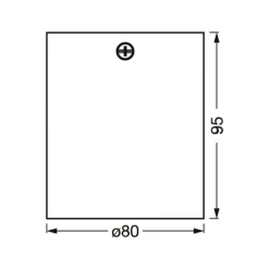OSRAM loftspot ROUND, sort, Ø 8 cm, metal, GU10