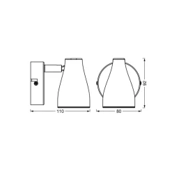 OSRAM loftspotter PEAR, hvid, 1 lyskilde, GU10-LED 2.700 K