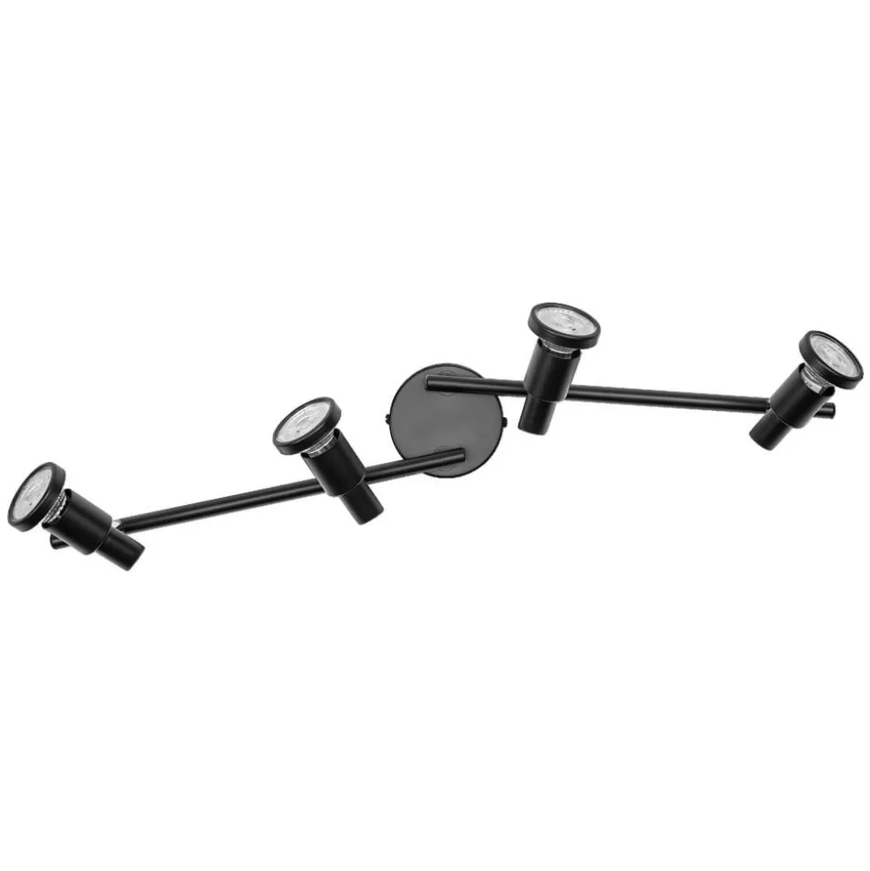 OSRAM loftspotter, sort 4 lyskilder Metal GU10-LED 927 dæmpbar
