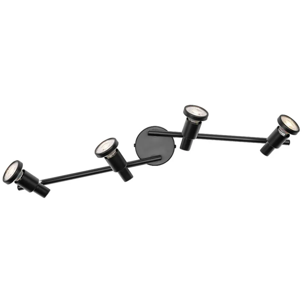 OSRAM loftspotter, sort 4 lyskilder Metal GU10-LED 927 dæmpbar
