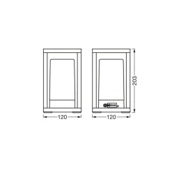 OSRAM SMART+ WiFi LED-batteridrevet bordlampe FRAME, mørkegrå IP44