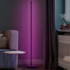 OSRAM SMART+ WiFi LED-gulvlampe ROUND sort 140 cm RGB CCT