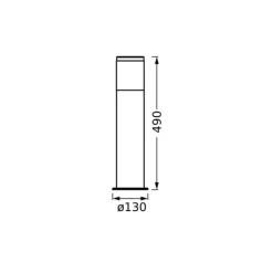 OSRAM sokkellampe ENDURA CLASSIC EBRO, mørkegrå 49 cm IP44