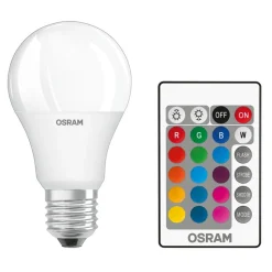 OSRAM Star LED-pære E27 9,4 W+ fjernbetjening mat