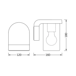 OSRAM udendørs væglampe ENDURA CLASSIC CASCADE, klart glas, IP44