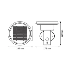 OSRAM væglampe ENDURA STYLE SOLAR DOUBLE CIRCLE stål