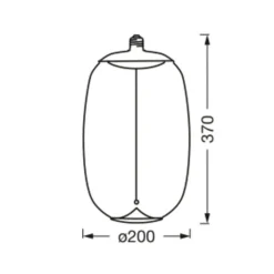 OSRAM Vintage 1906 Big Elipse Oval, ravgul E27 827 glødetråd