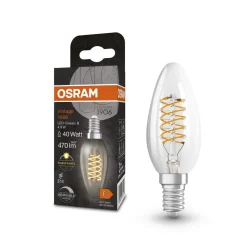 OSRAM Vintage 1906 LED-kerte E14 4,8W 827 klar dim