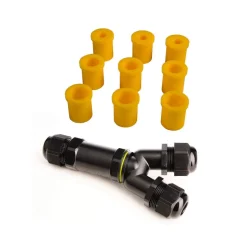 Outdoor-multi-Y-kabelstik til 3 kabler, 4-14mm