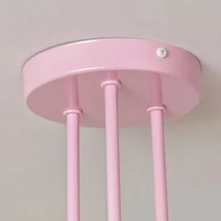 Oxford loftlampe, lyserød, Ø 44 cm, metal, 3 lyskilder