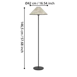 Oxpark gulvlampe, 146,5 cm, grøn/hvid/sort
