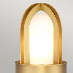 Paignton vejlampe af rustfrit stål, messing