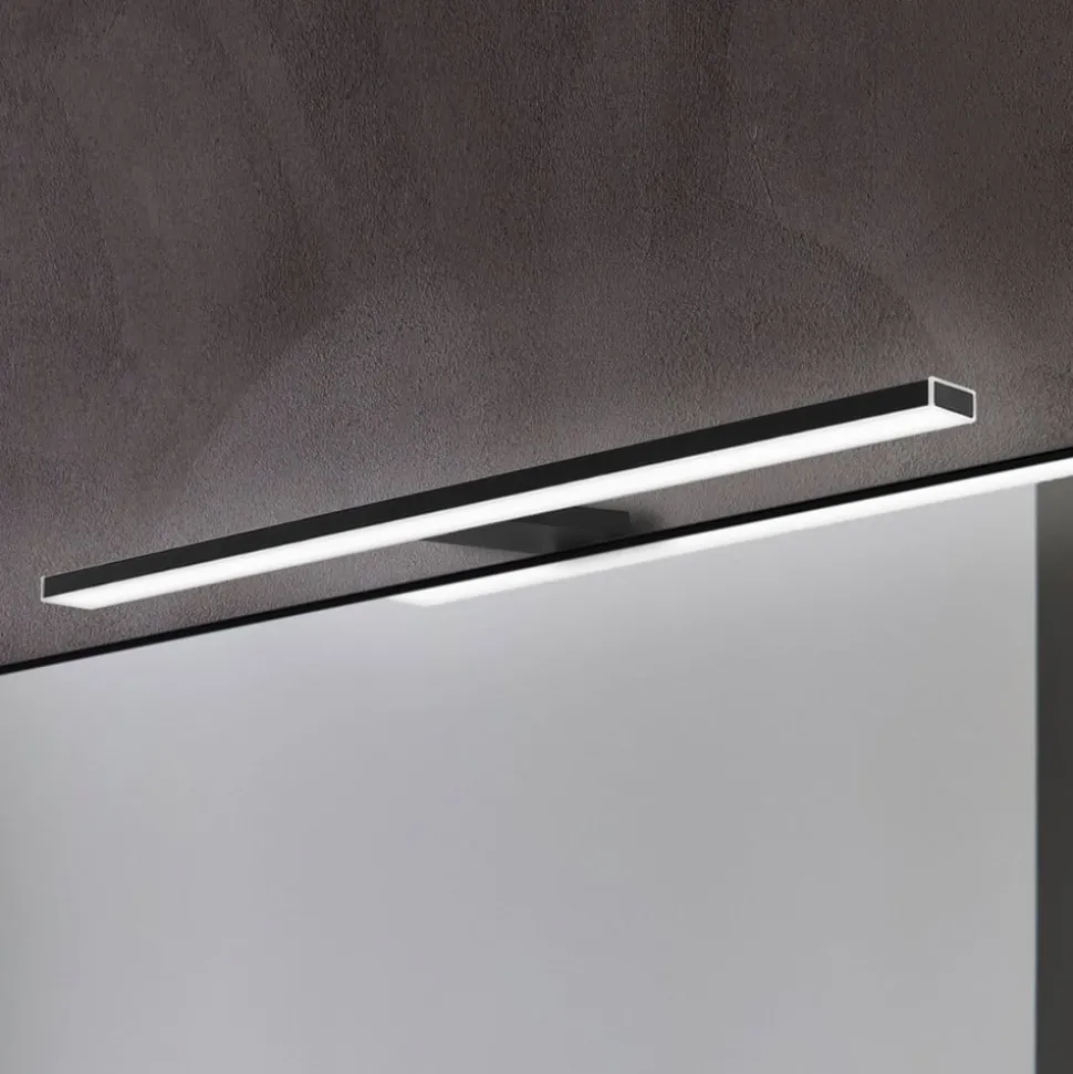 Pandora LED-spejlbelysning, mat sort, 45,8 cm