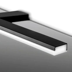 Pandora LED-spejlbelysning, mat sort, 30,8 cm