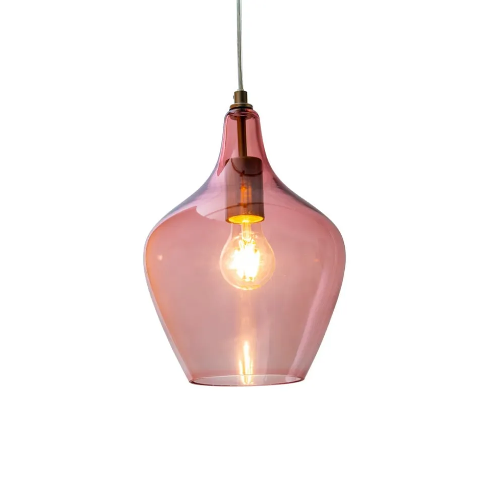 Paso pendellampe af glas, 1 lyskilde, rosé