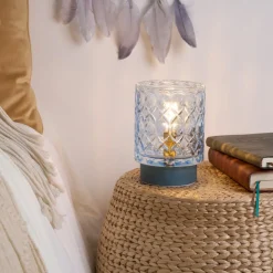 Pauleen Chic Glamour E14-LED-batteri, metal, blå