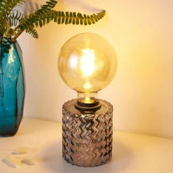 Pauleen Crystal Smoking bordlampe med glassokkel