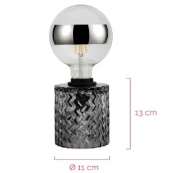 Pauleen Crystal Smoking bordlampe med glassokkel