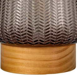 Pauleen Fancy Glamour E27-LED-batteri, træ, taupe