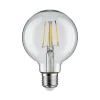 Pauleen LED-filamentpære G80 E27 4,8 W klar 4.000 K