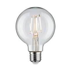 Pauleen LED-filamentpære G80 E27 4,8 W klar 4.000 K
