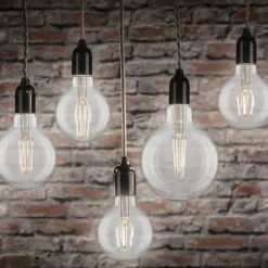 Pauleen LED-filamentpære G80 E27 4,8 W klar 4.000 K