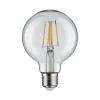 Pauleen LED-filamentpære G80 E27 4,8 W klar 2.700 K
