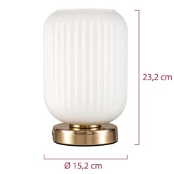 Pauleen Noble Purity bordlampe med hvidt glas