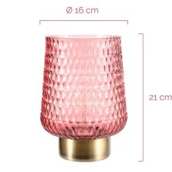 Pauleen Rose Glamour E27-LED, batteri, metalfod