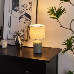 Pauleen Sandy Glow bordlampe, creme/grøn