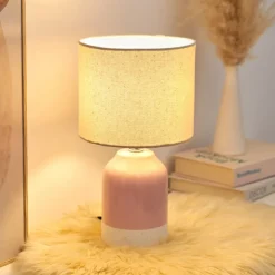 Pauleen Sandy Glow bordlampe, creme/rosa