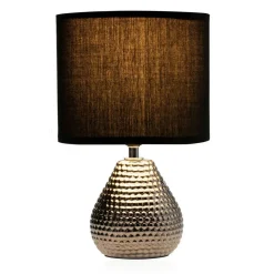 Pauleen Sip of Silver bordlampe med stofskærm